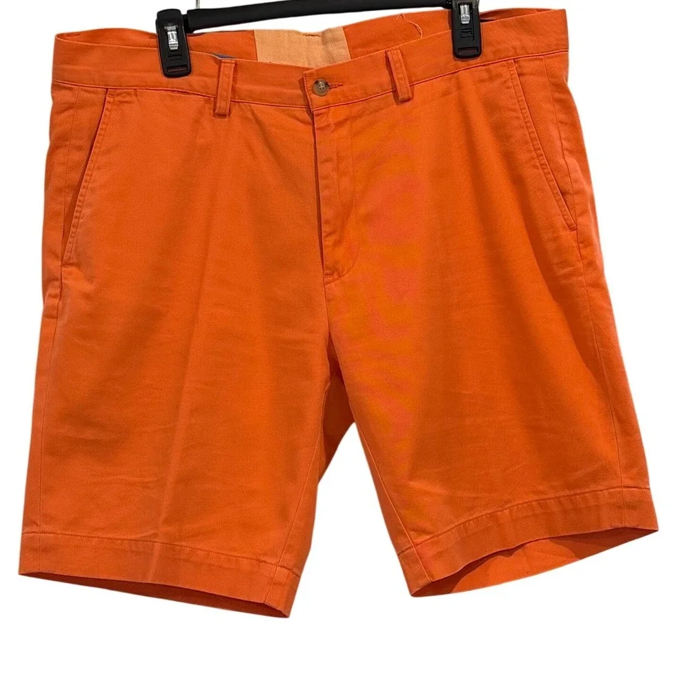 Polo Ralph Lauren Mens Salmon Orange Cotton Chino Shorts Size 34 Inch Inseam